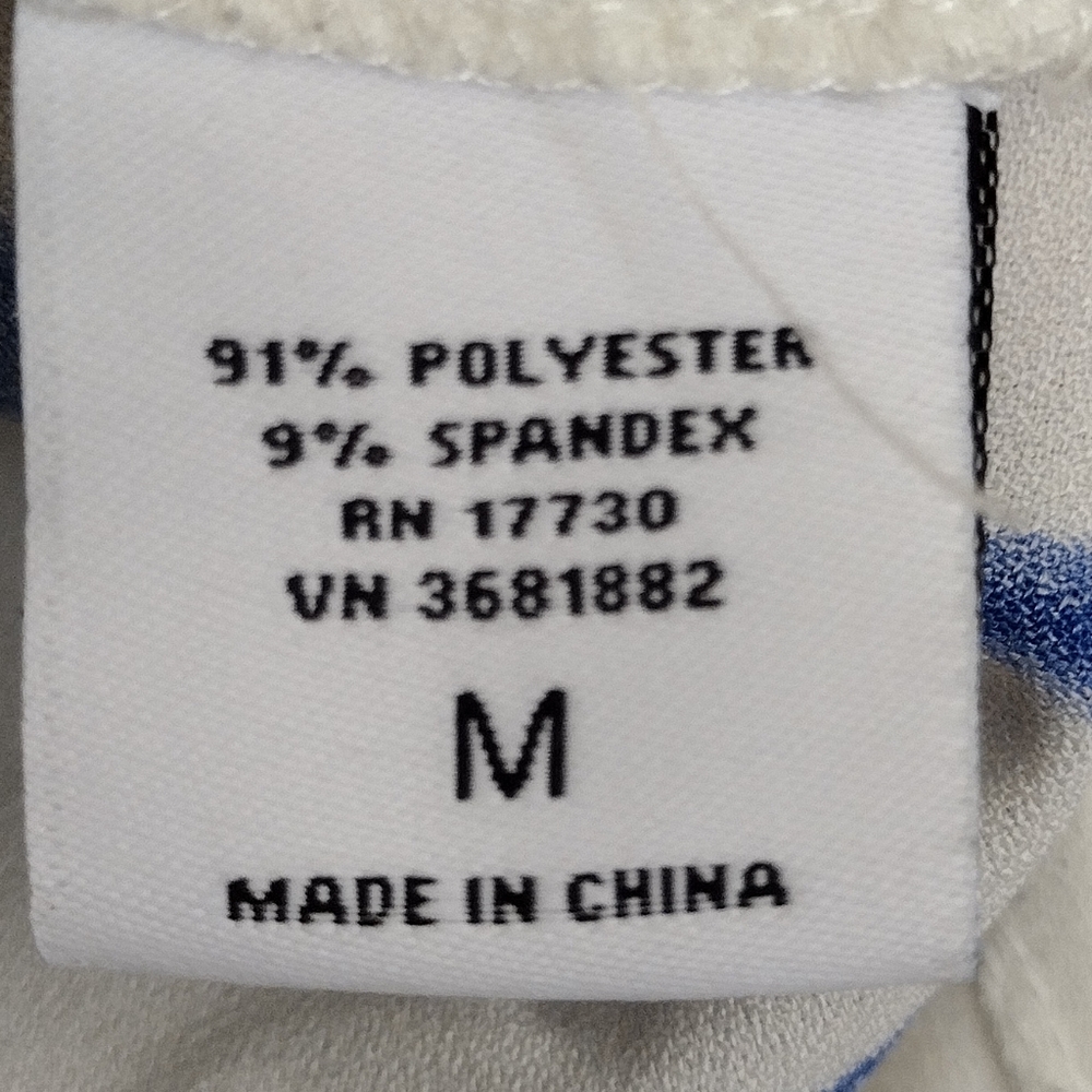 Adam Lippes For Target Collaboration Blue White Grid Pattern Top Size Medium - Picture 6 of 8
